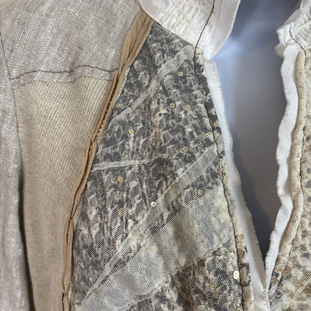 Elisa Cavaletti Daniela Dallavalle Jacket Sz XS Linen Cotton Stretch Art to Wear - Picture 3 of 16